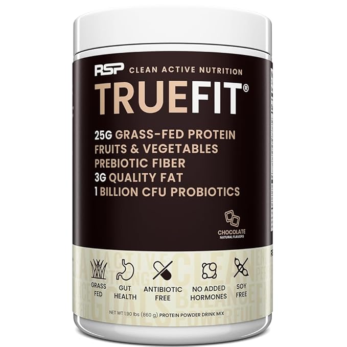 TrueFit Gut Healthy Protein Powder, Grass-Fed Whey Meal Replacement Shake with Prebiotics, Probiotics, & Organic Superfoods, Keto Friendly, Gluten Free-StrideForce Fitness