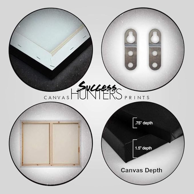 SuccessHunters Luxury Gold Watch Canvas Print Office Wall Decoration Home Decor Modern Art Prints Inspiration Motivation Inspire Entrepreneur Quote Inspirational Motivational House Decal (8 x 8 in)-StrideForce Fitness