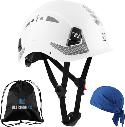Safety Helmet Hard Hat, ANSI Z89.1 Approved Lightweight Vented Work Helmet, 6-Point Adjustable Ratchet Suspension Hardhat Ideal for Industrial and Construction-StrideForce Fitness