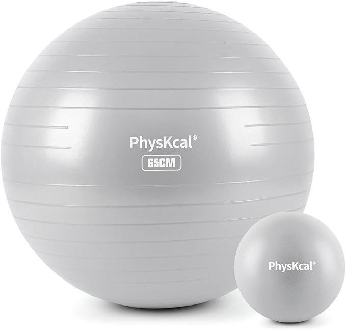 Yoga Ball for Exercise, Pilates Set, 4 Sizes Fitness Ball for Workout, Birthing, Pregnancy, Physical Therapy- Pump Included-StrideForce Fitness