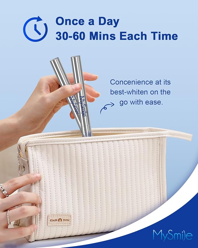 MySmile Teeth Whitening Pen 30+ Treatment Enamel Safe Tooth Whitening Gel for Teeth Sensitive-10 Min Fast Whitening Teeth-Helps to Remove Stains from Coffee, Smoking, Wines-Mint Flavor