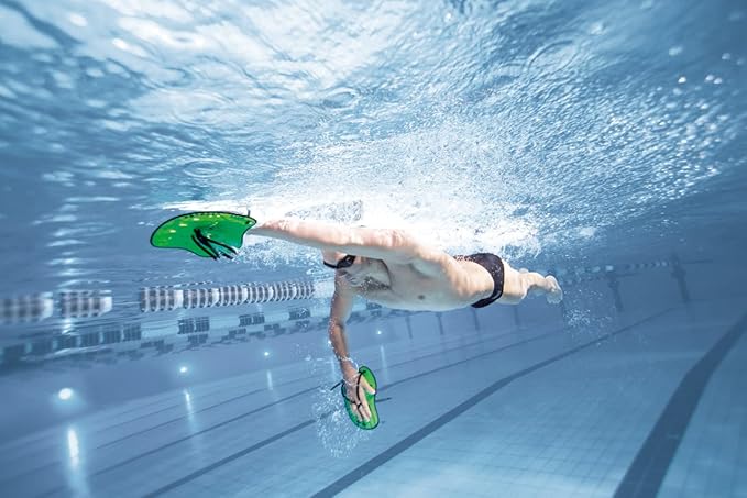 Arena Unisex Adult Vortex Evolution Swimming Hand Paddles for Women and Men Adjustable Straps Curved Design-StrideForce Fitness