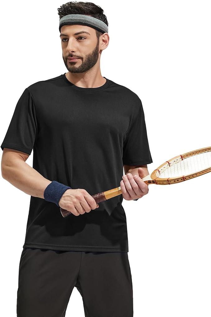 MIER Men's Quick Dry Workout Shirts Moisture Wicking Running Athletic Performance T-Shirts Recycled Polyester Top Tee-StrideForce Fitness