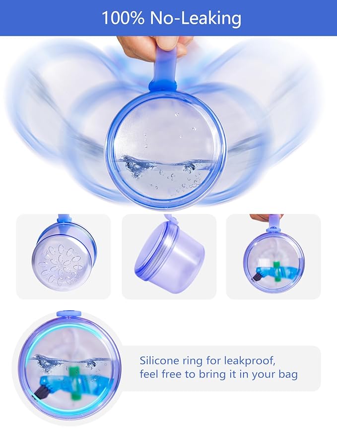 Large Denture Case, No-Leak Denture Container Cups for Soaking Full & Partial Dentures, Retainer Cleaning Box, Denture Bath Cup for Travel (purple)