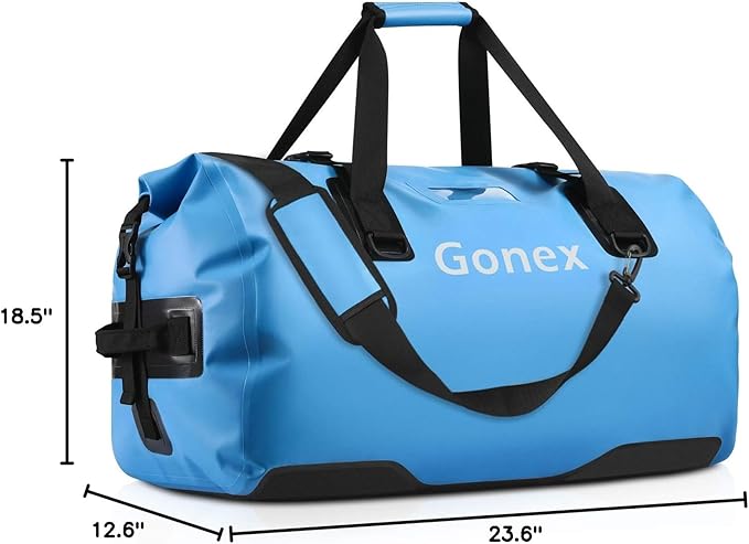 Gonex 40L 60L 80L Extra Large Waterproof Duffle Travel Dry Duffel Bag Heavy Duty Bag with Durable Straps & Handles for Kayaking Paddleboarding Boating Rafting Fishing-StrideForce Fitness