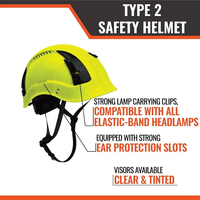 Malta Dynamics APEX Type 2 Safety Helmet – OSHA and ANSI Z89.1 Compliant Safety Hard Hats for Construction Workers and Vented Helmet for Head Protection-StrideForce Fitness