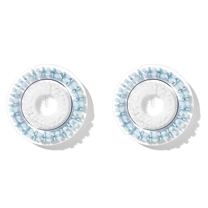 NEW Sensitive Replacement Facial Cleansing Brush Head for Clarisonic Mia 1, Mia 2, Mia Fit, Alpha Fit, Smart Profile Uplift, 2 Count