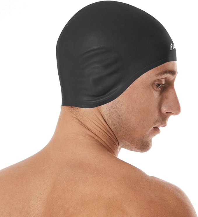 Firesara Swim Cap, Original Updated Swimming Cap 3D Ergonomic Design Comfortable Durable Ear Protection for Women Kids Men Adults Boys Girls for Long or Short Hair with Nose Clip and Ear Plugs-StrideForce Fitness