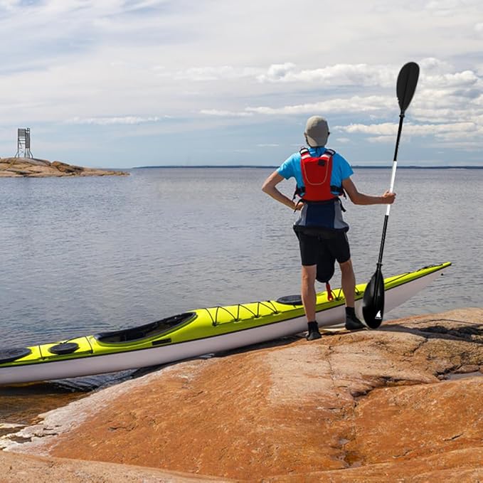 Kayak Paddle - Adjustable 2 Pieces Aluminum Alloy Shaft with Glass Fiber Blade for Surfing,Oar Fishing Easy Packable Travel-StrideForce Fitness