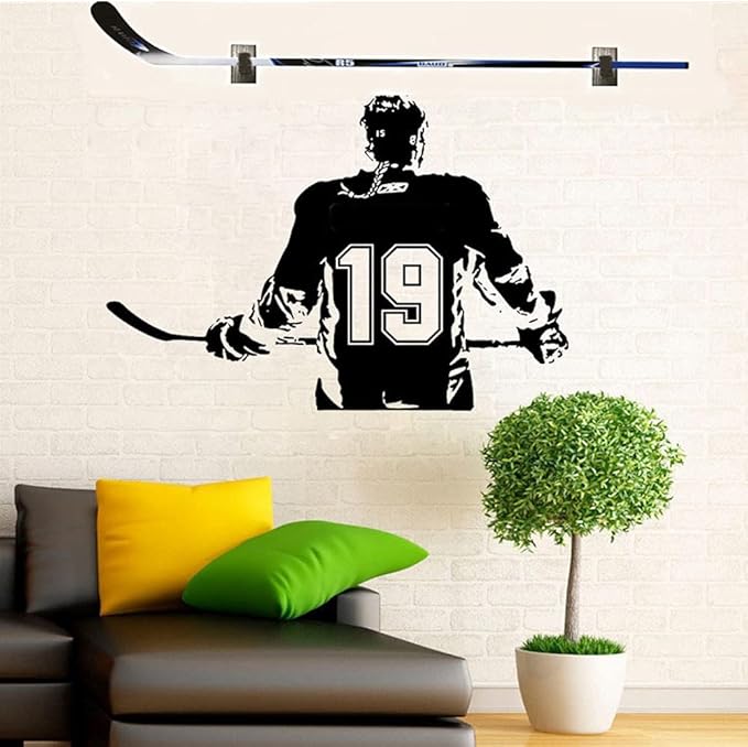 2Pieces Hockey Stick Display Wall Mount - Horizontal Wood Hanger Rack - Bracket-StrideForce Fitness