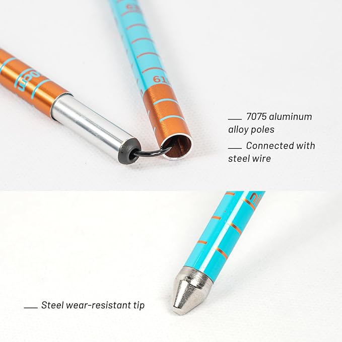 G2 GO2GEHTER 7075 Aluminum Alloy 270cm Backcountry Avalanche Rescue Probe with Storage Bag, Folding Design, Easy to Storage and Carry (3 Color Available)-StrideForce Fitness