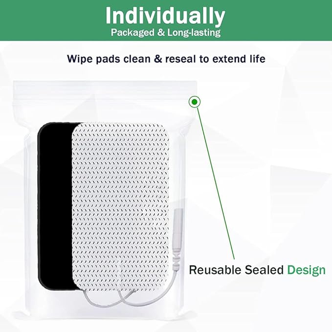 TENS Unit Replacement Pads 22Pcs TENS Unit Pads for Multiple Pain Relief TENS Pads Replacement Electrode Pads Compatible with TENS 7000, AUVON, NURSAL, Etekcity, Nicwell Care, HealthmateForever TENS-StrideForce Fitness