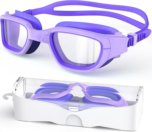 Kids Swim Goggles,Swimming Goggles for Kids 6-14, Anti-Fog UV Protection Pool Glasses for Boys Girls-StrideForce Fitness