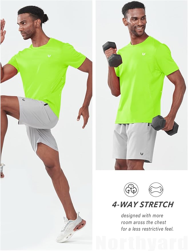 NORTHYARD Mens Athletic Shirts Short Sleeve Gym Workout Running Training Sports Performance T Shirt Basic Tee for Men-StrideForce Fitness