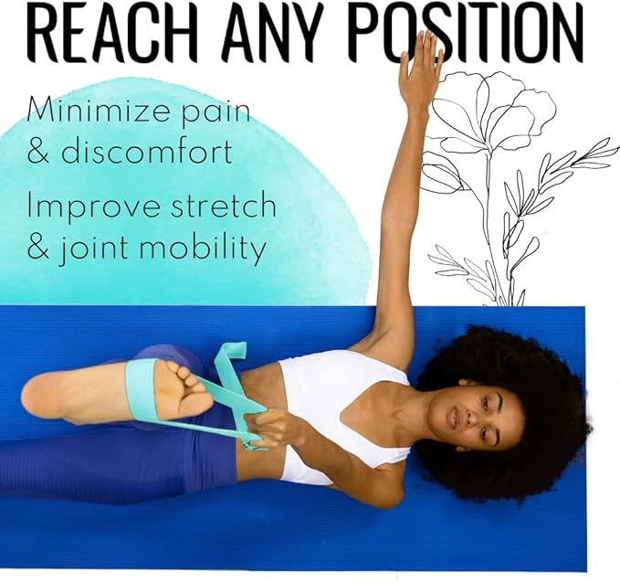 TECEUM Yoga Strap & Mat Strap – 2 IN 1 – Cotton – 6 ft 8 ft 10 ft (30+ colors) – Adjustable Non-Slip Belt for Yoga, Pilates, Stretching, Physical Therapy, Fitness & Home Workout – For Carrying Mats-StrideForce Fitness