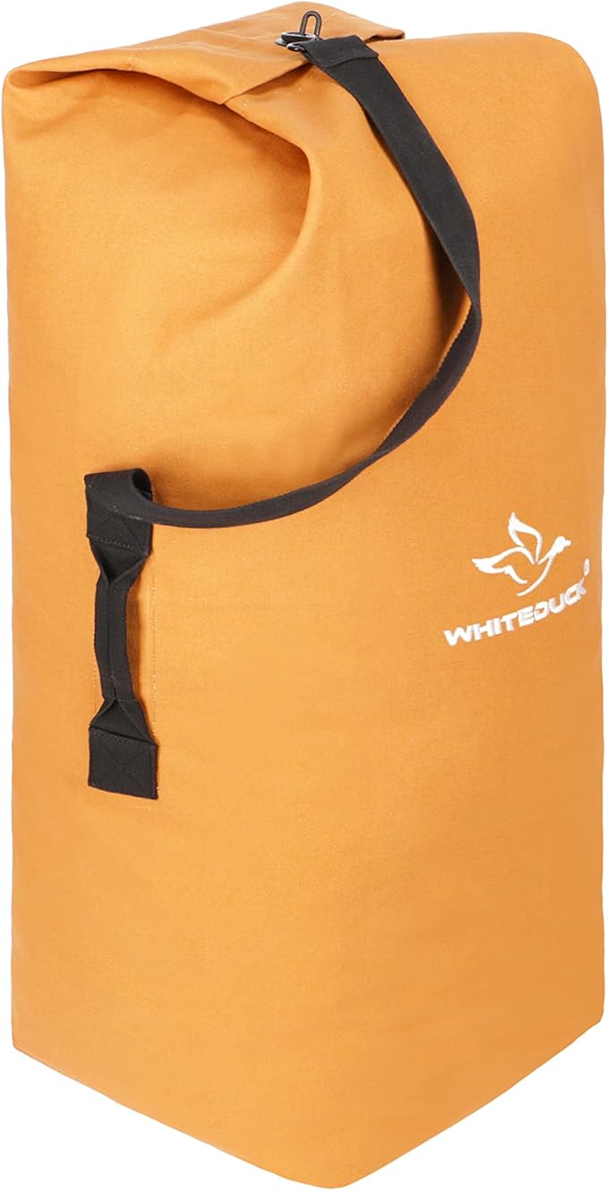 WHITEDUCK 25"x42" (430L) Top Load Canvas Duffel Bag – Military-Grade, Tear-Proof & Weatherproof, Heavy Duty for Travel, Outdoors & Military Use, with Padlock Compatibility, 5 Colors-StrideForce Fitness