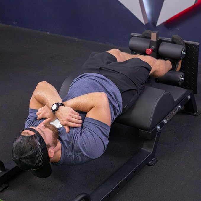 Titan Fitness Adjustable Floor Glute & Hamstring Developer (GHD), Cross Training Workout Lifting Equipment in Home and Commercial Gym-StrideForce Fitness