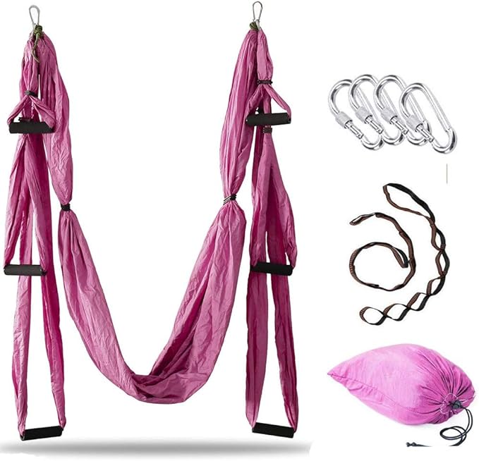 Aerial Yoga Swing Set, Ultra Strong Hammock Trapeze Extension, Antigravity Ceiling Hanging Sling Inversion Exercises-StrideForce Fitness