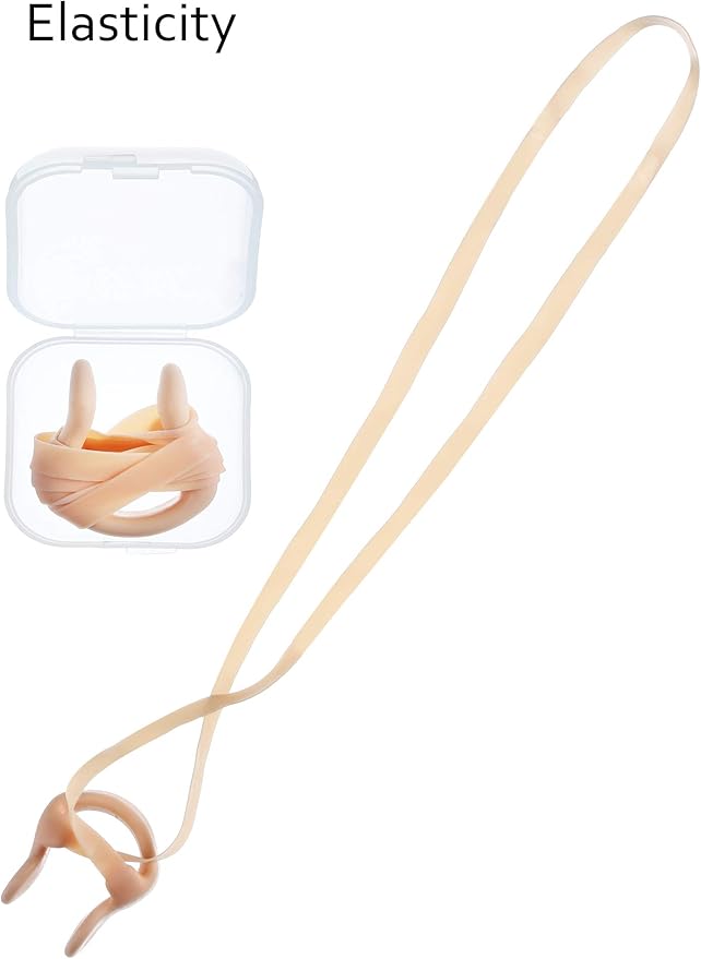 Blulu 6 Pieces Swimming Nose Clip Latex Gel Nose Plugs for Swimming Swimmer Accessories for Older Kids, Beige-StrideForce Fitness