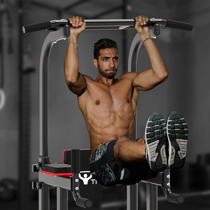 ZENOVA Pull Up Bar Dip Station Multi-Function Strength Training Equipment for Men Women Muscle Building 330/500 LBS Weight Capacity-StrideForce Fitness