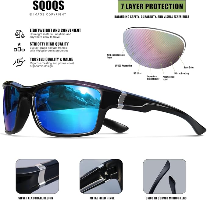 Polarized Sunglasses for Men Women Sports Goggles Lightweight Frame Cycling Running Fishing Driving UV400 Protection-StrideForce Fitness