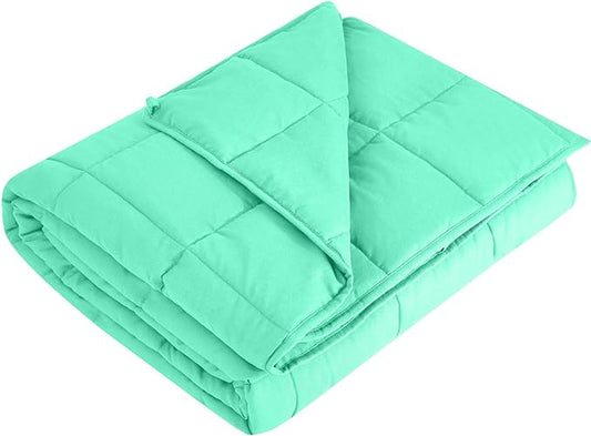 L'AGRATY Weighted Blanket - 48"x72" 15lbs Cooling Breathable Heavy Blanket Microfiber Material with Glass Beads for Adult All-Season Summer Fall Winter Soft Thick Comfort-StrideForce Fitness
