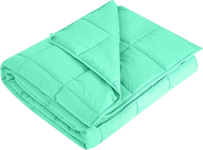 L'AGRATY Weighted Blanket - 48"x72" 20lbs Cooling Breathable Heavy Blanket with Glass Beads for Adult All-Season-StrideForce Fitness