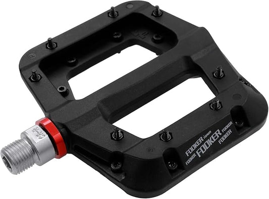 FOOKER MTB Pedals Mountain Bike Pedals 3 Bearing Non-Slip Lightweight Nylon Fiber Bicycle Platform Pedals for BMX MTB 9/16"-StrideForce Fitness