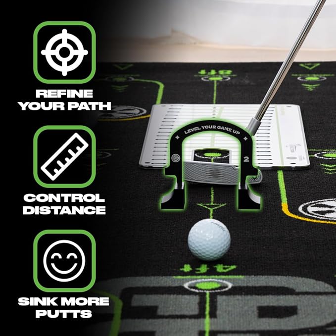 Back 2 Basics Putting Gates Set – Golf Putting Aid for Alignment & Accuracy – Gate Putting Green & Golf Putting Mat Trainer - Gate Putter Training Aid for Putting Green-StrideForce Fitness