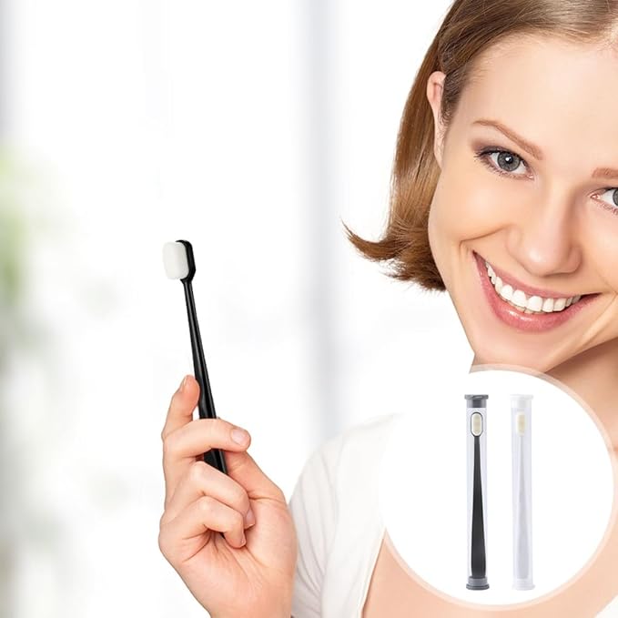 IMIKEYA Soft Micro-Nano Toothbrush 4Pcs Set with Flat Wave Heads, Ultra-Soft Bristles for Sensitive Gums, Household Oral Care Tool for Adults and Maternal Use