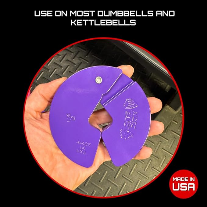Micro Gainz Dumbbell Fractional 1.25lb Weight Plate, Ideal for Micro Loading, (Choose Color) 4 Piece Fractional Weight Plates, Designed for Dumbbell Training, Made In USA-StrideForce Fitness