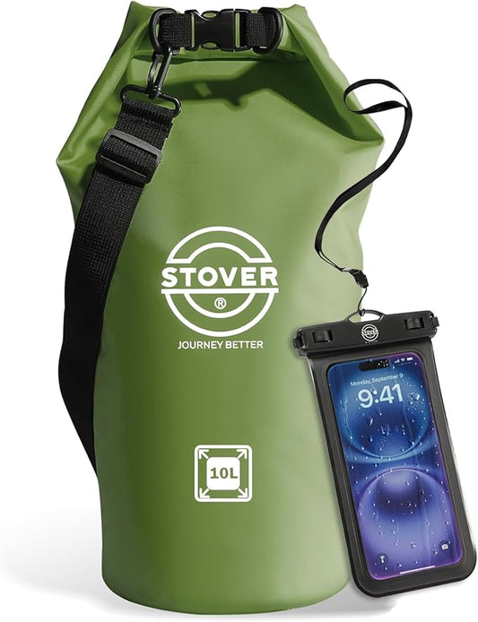 STOVER 5/10/25/30/40/55L Waterproof Backpack- Floating Dry Bag for Kayaking, Travel, Beach, Hiking, & Camping, Men/Women-StrideForce Fitness