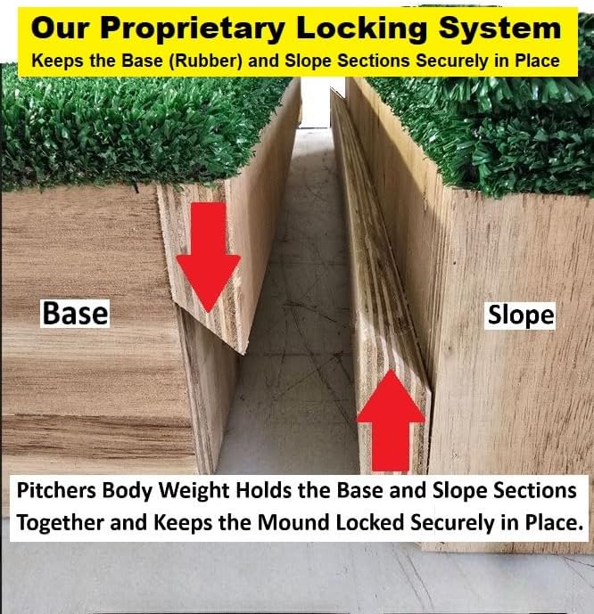 Titan Professional Mounds 8 Inch Portable Youth Baseball Pitching Mound w/Adjustable Base for Ages 15 & Under-StrideForce Fitness