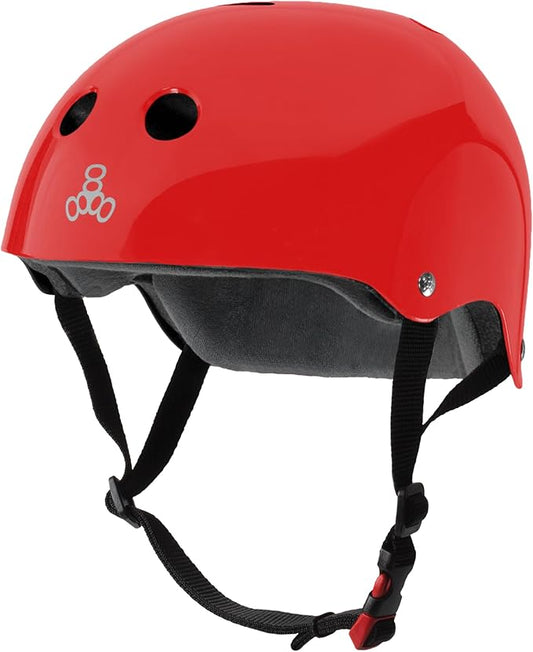 Triple Eight Certified Sweatsaver Helmet for Skateboarding, BMX, Roller Derby, Roller Skating, Inline Skating, Scooter and Bike-StrideForce Fitness