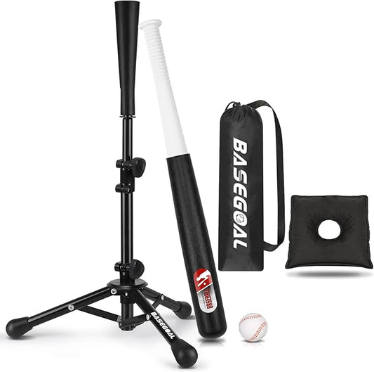 Baseball Tee for Kids,Youth Stand Set,Teeball Set,Youth Baseball,Softball Batting Tee Set,Easy Adjustable Height-StrideForce Fitness