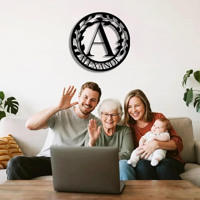 Personalized Metal Last Name Sign | Custom Metal Signs | Family Wall Art & Split Letter Name | Wedding Gift & Anniversary | Indoor Decor Gift for Women, Men, Wife, Parents, Couple-StrideForce Fitness