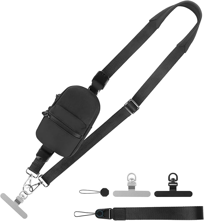 Phone Strap Crossbody Wrist Strap, Upgraded Phone Lanyard with Adjustable Purse-StrideForce Fitness