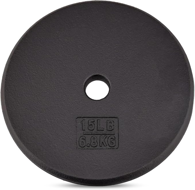 Yes4All Standard 1" Cast Iron Weight Plate - Ideal for Strength Training - Multiple Weight: 5LB to 25LB (Single & Set of 4)-StrideForce Fitness