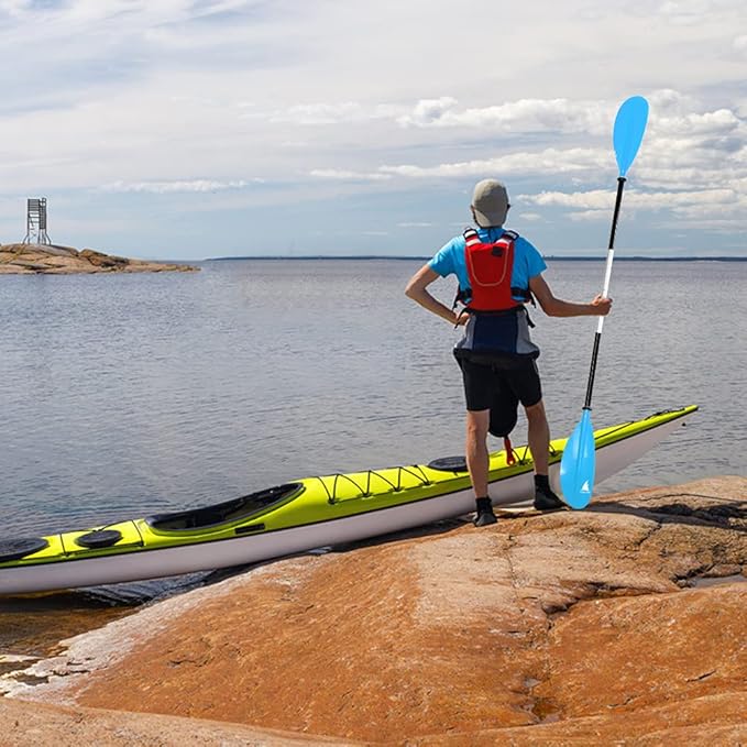 Kayak Paddle - Adjustable 2 Pieces Aluminum Alloy Shaft with Glass Fiber Blade for Surfing,Oar Fishing Easy Packable Travel-StrideForce Fitness