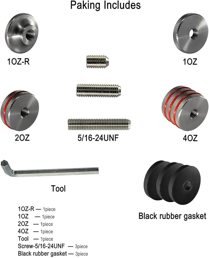 maifield Archery Bow Stabilizer, Counterweight Balance Weight,Adjustable Bow Weight Bar for Compound Bow and Regular Bow Outdoors Archery Bow Accessories-StrideForce Fitness