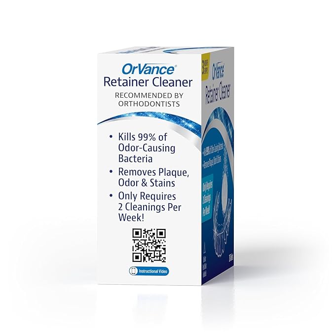 OrVance Retainer Cleaner Tablets (6 Month Supply) | Only 2 Cleanings Per Week Required | Removes Odors, Stains, Plaque for Invisalign, Mouth/Night Guards, and Removable Orthodontic Appliances