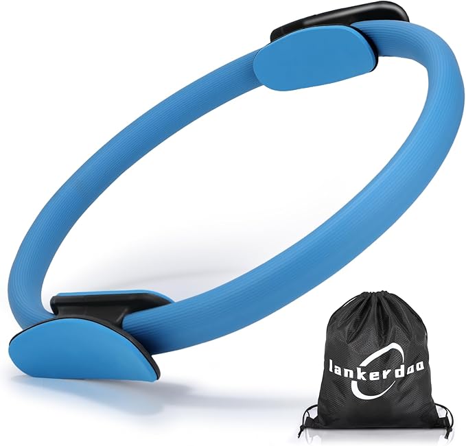 Pilates Ring Fitness Circle 14" Yoga Rings Magic Circle with Dual Padded Handles for Toning Arms, Thighs/Legs & Core，Home Exercise Equipment ﻿-StrideForce Fitness