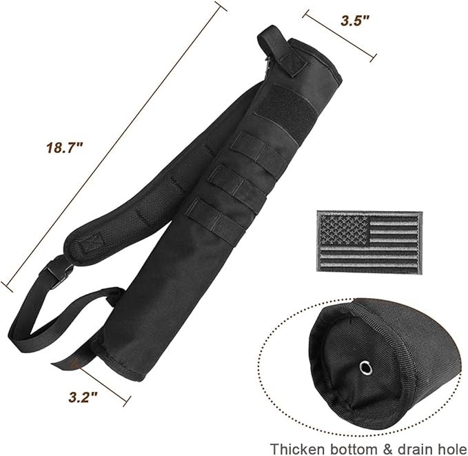 KRATARC Archery Lightweight Back Arrow Quiver Dual Use Foldable Compact Hip Arrows Bag with Molle System Hanged for Target Shooting-StrideForce Fitness