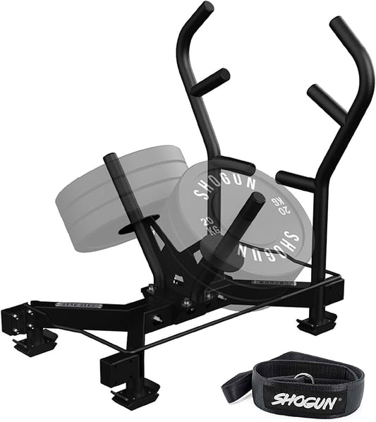 Shogun Stag Push Pull Sled – Full-Size Weighted Power Sled for Strength & Speed Training – Heavy Duty Gym Fitness with UHMW Skis & Dual Handles – Weighted for Grass, Turf & Concrete-StrideForce Fitness