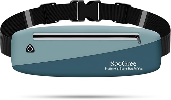 Slim Fanny Packs for Women Men,Waterproof Waist Pack with Reflective Strip Adjustable Strap,Running Belt for Sports Workout Cycling Hiking, Casual Hands-Free Wallets Phone Bag (Style 9)-StrideForce Fitness