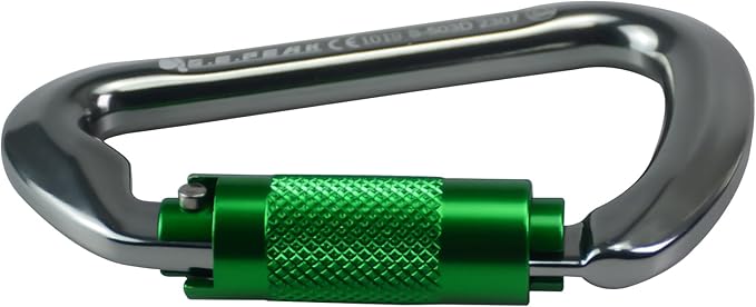 SEPEAK UIAA 30kN Climbing Carabiner Clips, Professional Heavy Duty Twist Locking Carabiners for Climbing,Mountaineering, Rappelling, Camping, Hiking, Swings, Large D Ring Hooks-StrideForce Fitness