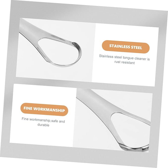 GALPADA Tongue Scraper for Adults Oral Care Tool Stainless Steel Tongue Cleaner Storage Box for Easy Cleaning