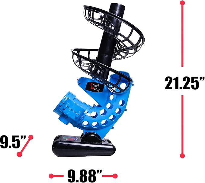 Furlihong 380BH Baseball Pitching Machine, Battery Powered, Angle Adjustable, Comes with Bat and One Dozen Training Balls, for Kids and Beginner-StrideForce Fitness