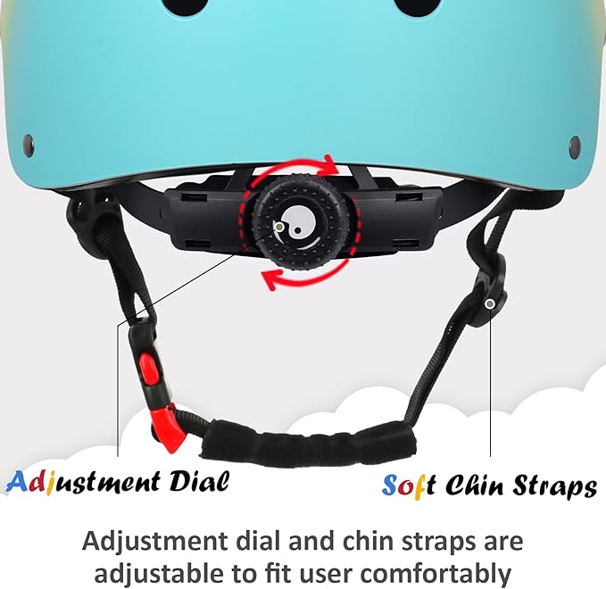 Kids Bike Helmet, Adjustable and Multi-Sport, from Toddler to Youth, 3 Sizes-StrideForce Fitness