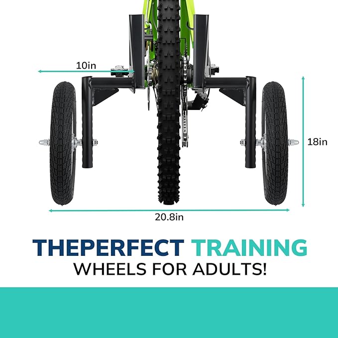 Moshay Adjustable Adult Bicycle Bike Stabilizers Training Wheels Fits 24" to 29" - Quality Heavy Duty-StrideForce Fitness